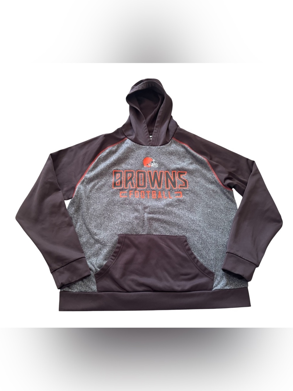 Cleveland Browns Fanatics Hoodie Mens 2XL Brown Gray NFL